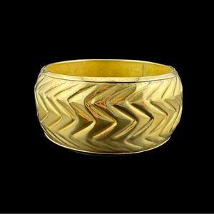 Wide Brass Bangle Bracelet